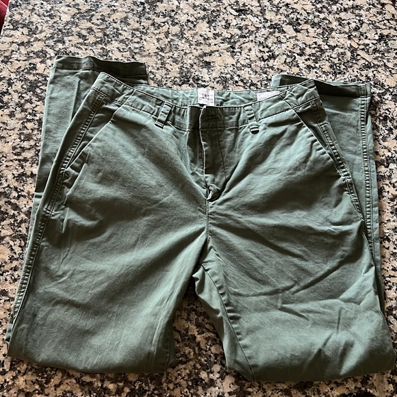 Gap Girlfriend Chinos Sz 4 light green cotton front & back pocket - Picture 1 of 14